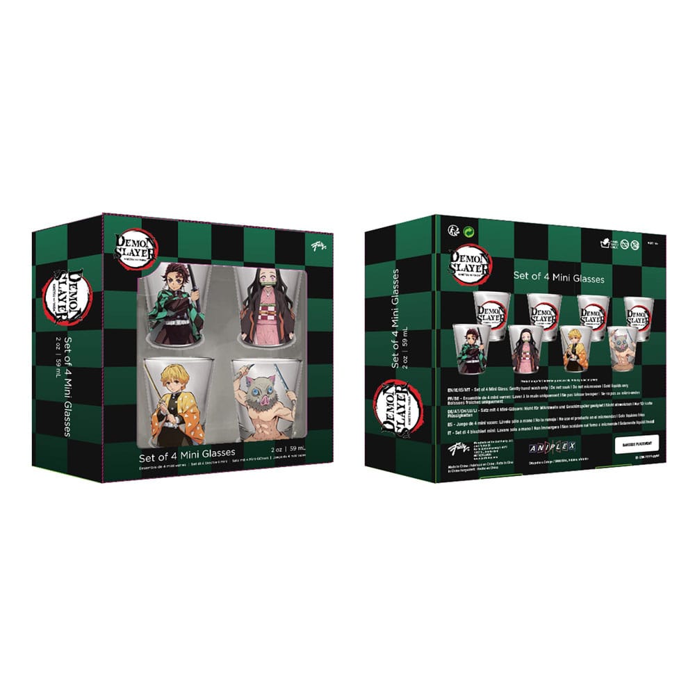 Demon Slayer Schnapsgläser 4er-Pack Gruppe 59 ml - Preorder - ETA: 25.09.2025