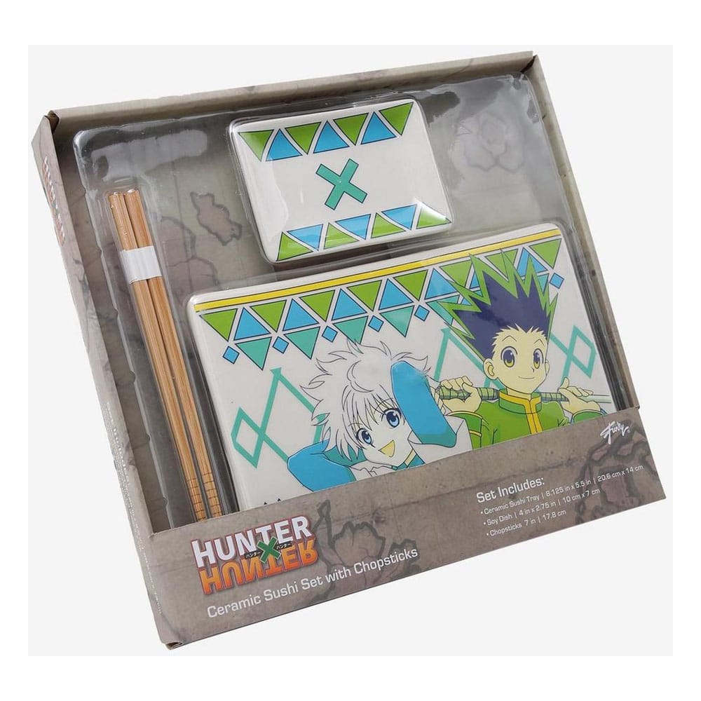 Hunter x Hunter Keramik Sushi Set mit Essstäbchen Gon & Killua - Preorder - ETA: 25.09.2025