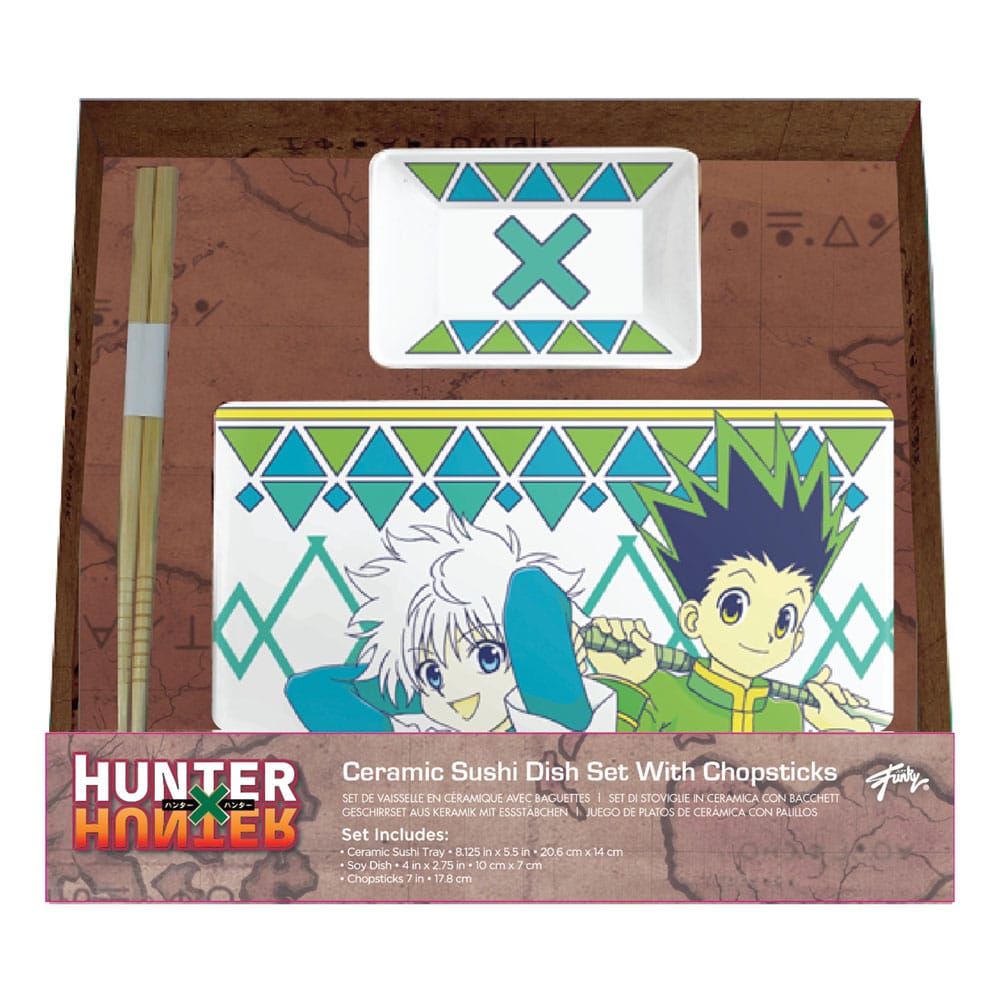 Hunter x Hunter Keramik Sushi Set mit Essstäbchen Gon & Killua - Preorder - ETA: 25.09.2025