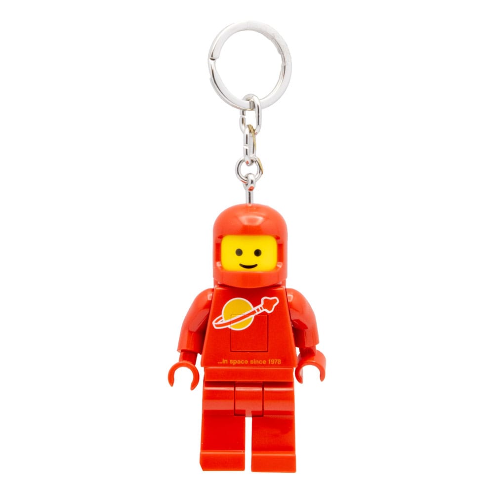 LEGO Schlüsselanhänger mit Leuchtfunktion Astronaut Rot 8 cm - Versand: 7 Tage nach Bestellung