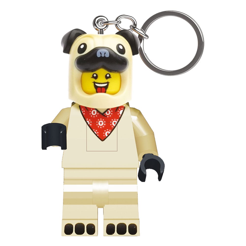 LEGO Minifigures Schlüsselanhänger mit Leuchtfunktion Mops 8 cm - Versand: 7 Tage nach Bestellung