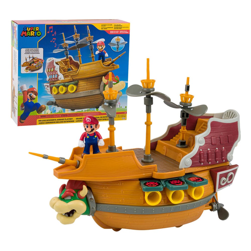 World of Nintendo Super Mario Spielset Bowsers Luftschiff Deluxe - Versand: 5-7 Tage nach Bestellung