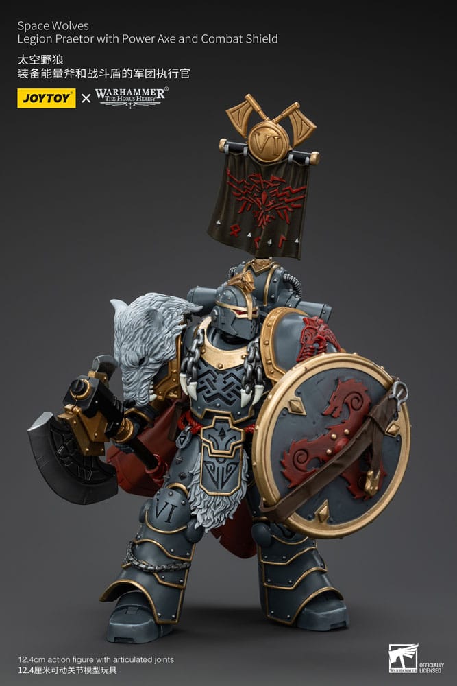 Warhammer The Horus Heresy Actionfigur 1/18 Space Wolves Legion Praetor with Power Axe and Combat Shield 12 cm - Preorder - ETA: 25.11.2025