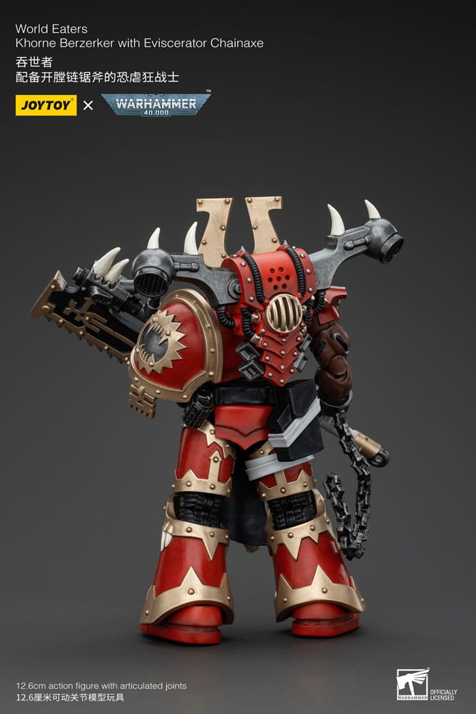 Warhammer 40k Actionfigur 1/18 World Eaters Khorne Berzerker with Eviscerator Chainaxe 13 cm - Versand: 5-7 Tage nach Bestellung
