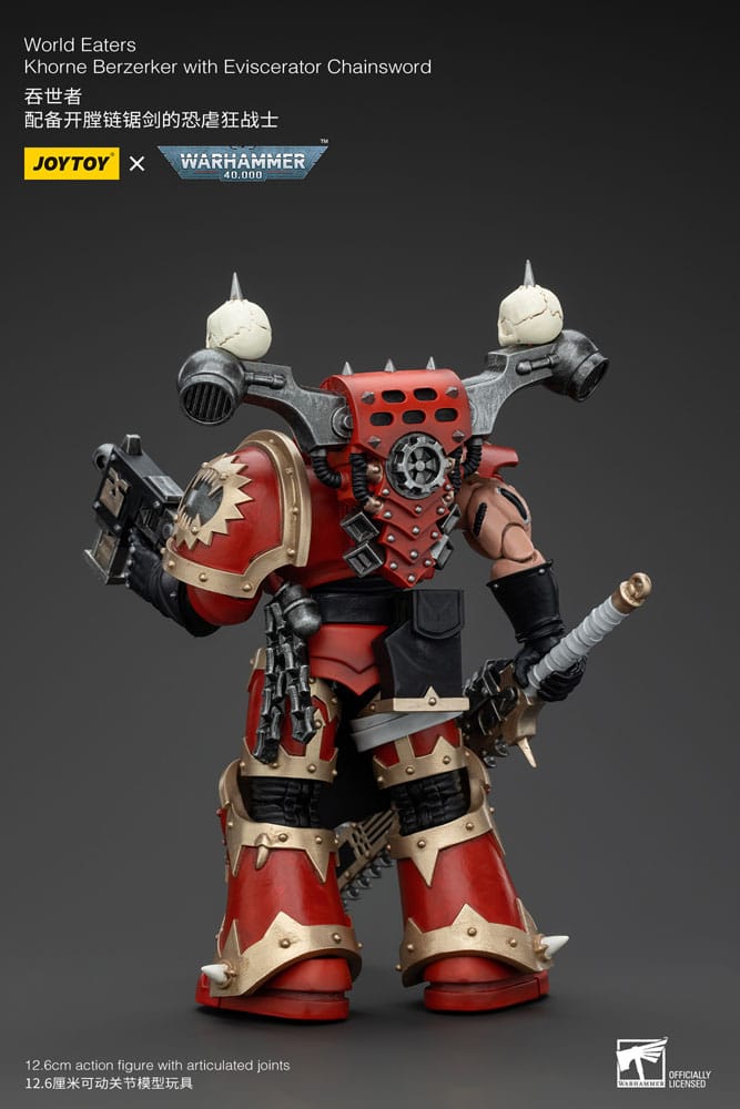 Warhammer 40k Actionfigur 1/18 World Eaters Khorne Berzerker with Eviscerator Chainsword 13 cm - Versand: 5-7 Tage nach Bestellung