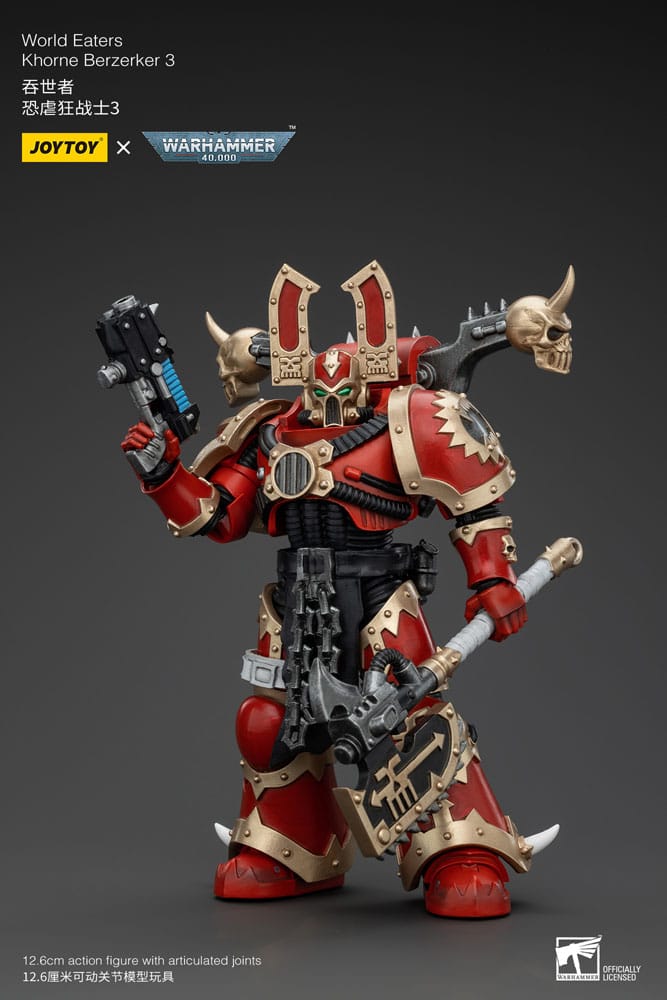 Warhammer 40k Actionfigur 1/18 World Eaters Khorne Berzerker 3 13 cm - Versand: 5-7 Tage nach Bestellung