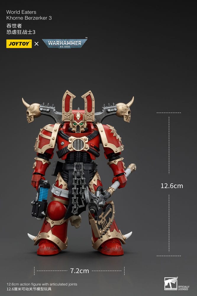 Warhammer 40k Actionfigur 1/18 World Eaters Khorne Berzerker 3 13 cm - Versand: 5-7 Tage nach Bestellung