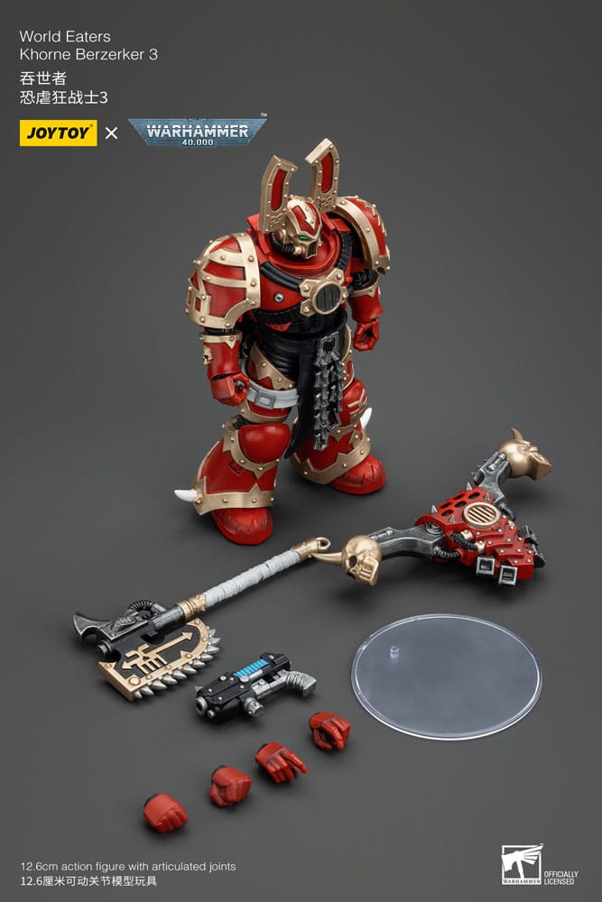 Warhammer 40k Actionfigur 1/18 World Eaters Khorne Berzerker 3 13 cm - Versand: 5-7 Tage nach Bestellung