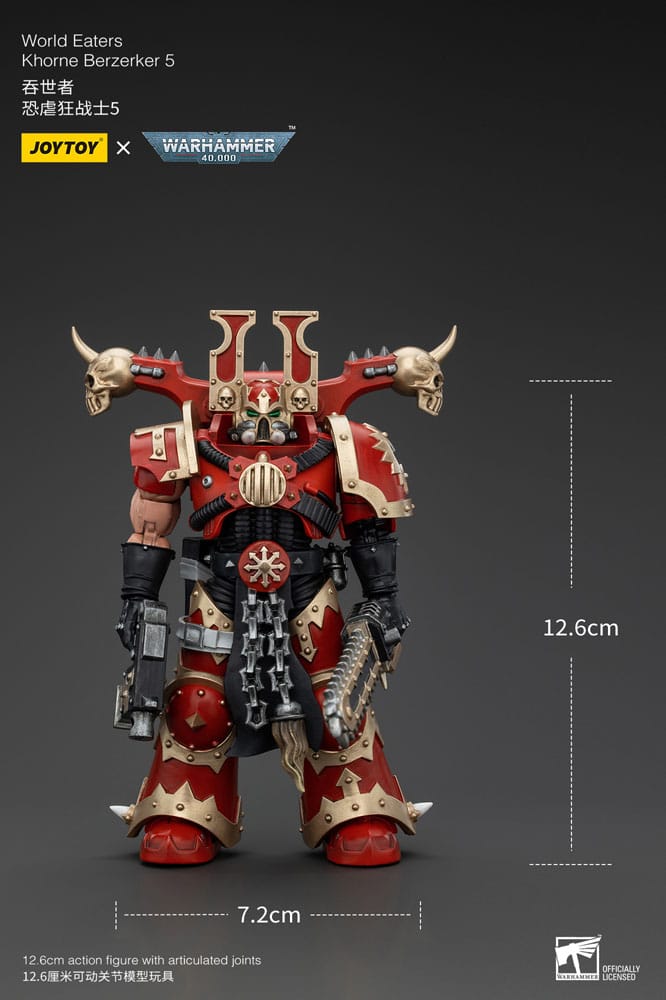Warhammer 40k Actionfigur 1/18 World Eaters Khorne Berzerker 5 13 cm - Versand: 5-7 Tage nach Bestellung