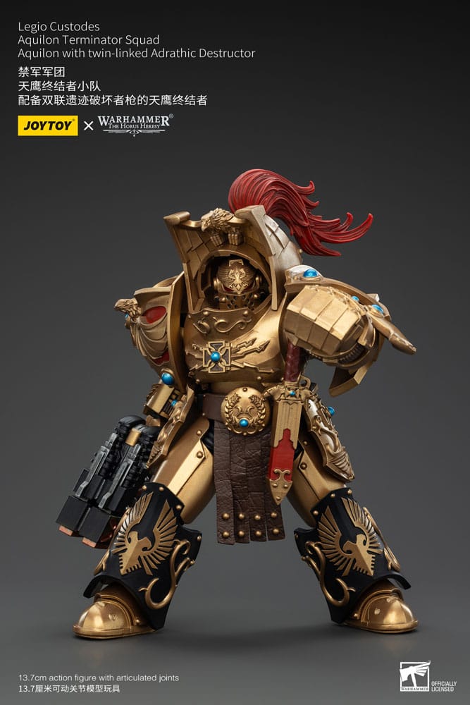 Warhammer The Horus Heresy Actionfigur 1/18 Legio Custodes Aquilon Terminator Squad Aquilon with twin-linked Adrathic Destructor 14 cm - Versand: 5-7 Tage nach Bestellung