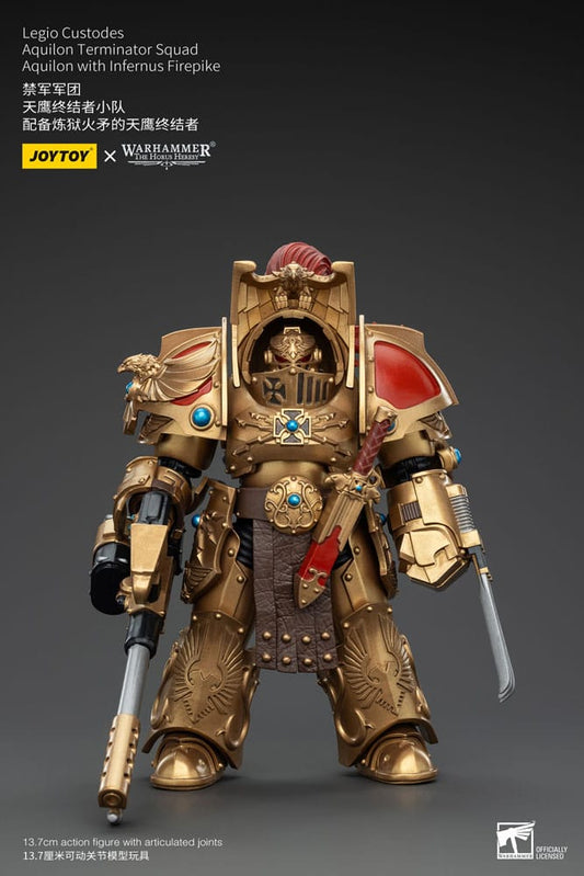 Warhammer The Horus Heresy Actionfigur 1/18 Legio Custodes Aquilon Terminator Squad Aquilon with Infernus Firepike 14 cm         - Versand: 5-7 Tage nach Bestellung