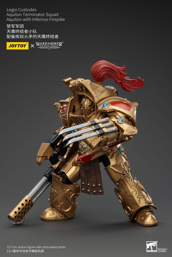 Warhammer The Horus Heresy Actionfigur 1/18 Legio Custodes Aquilon Terminator Squad Aquilon with Infernus Firepike 14 cm - Versand: 5-7 Tage nach Bestellung