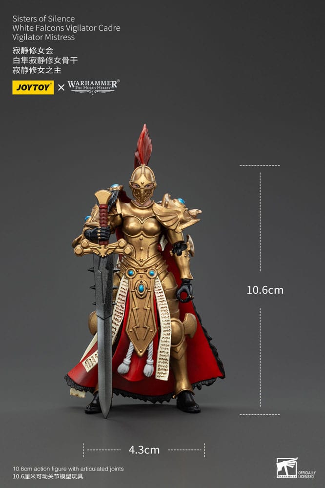 Warhammer The Horus Heresy Actionfigur Sisters of Silence White Falcons Vigilator Cadre Vigilator Mistress 19 cm - Versand: 5-7 Tage nach Bestellung