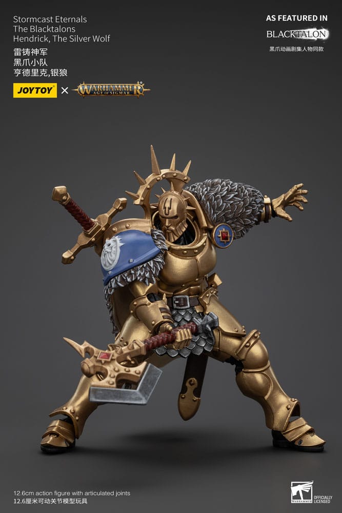 Warhammer Age of Sigmar Actionfigur Stormcast Eternals The Blacktalons Hendrick The Silver Wolf 20 cm - Versand: 5-7 Tage nach Bestellung