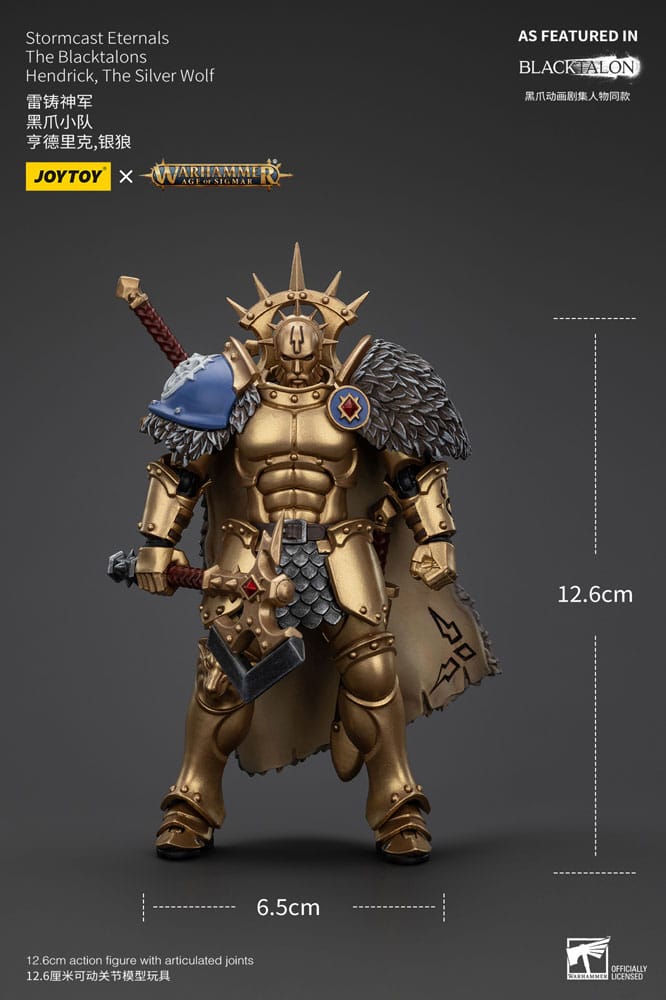 Warhammer Age of Sigmar Actionfigur Stormcast Eternals The Blacktalons Hendrick The Silver Wolf 20 cm - Versand: 5-7 Tage nach Bestellung