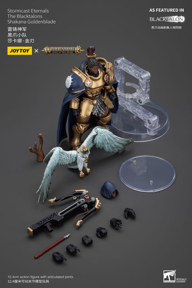 Warhammer Age of Sigmar Actionfigur Stormcast Eternals The Blacktalons Shakana Goldenblade 20 cm - Versand: 5-7 Tage nach Bestellung