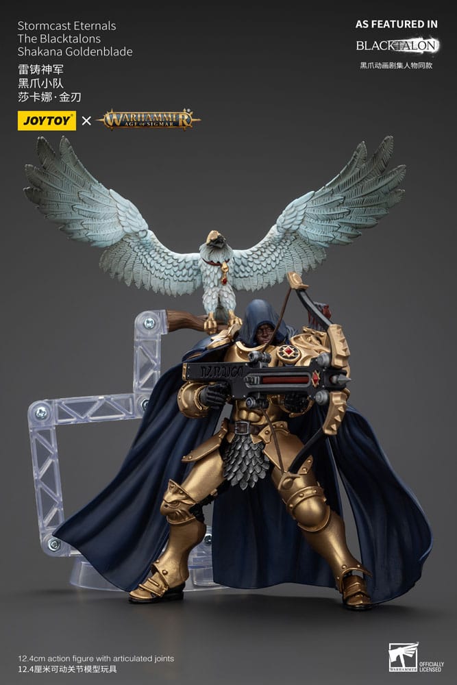 Warhammer Age of Sigmar Actionfigur Stormcast Eternals The Blacktalons Shakana Goldenblade 20 cm - Versand: 5-7 Tage nach Bestellung