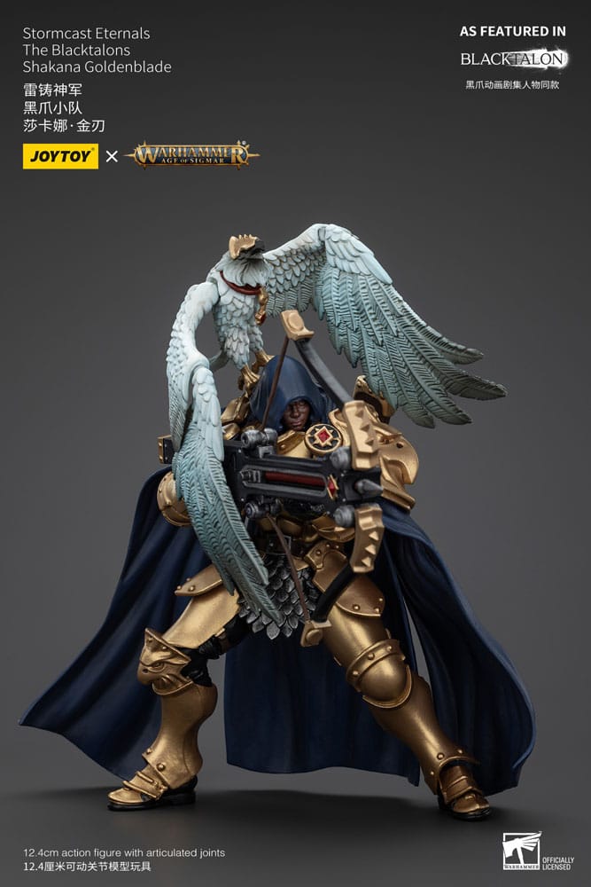Warhammer Age of Sigmar Actionfigur Stormcast Eternals The Blacktalons Shakana Goldenblade 20 cm - Versand: 5-7 Tage nach Bestellung