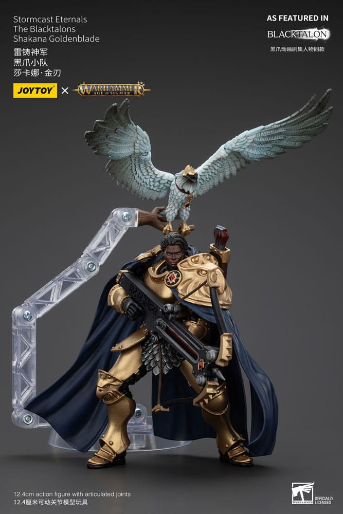 Warhammer Age of Sigmar Actionfigur Stormcast Eternals The Blacktalons Shakana Goldenblade 20 cm - Versand: 5-7 Tage nach Bestellung