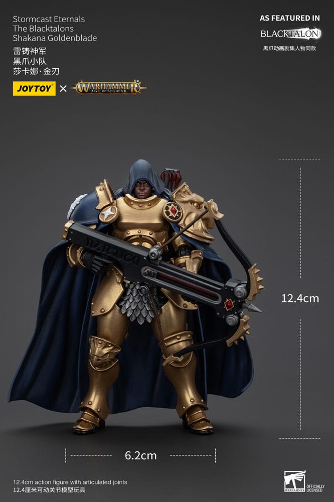 Warhammer Age of Sigmar Actionfigur Stormcast Eternals The Blacktalons Shakana Goldenblade 20 cm - Versand: 5-7 Tage nach Bestellung