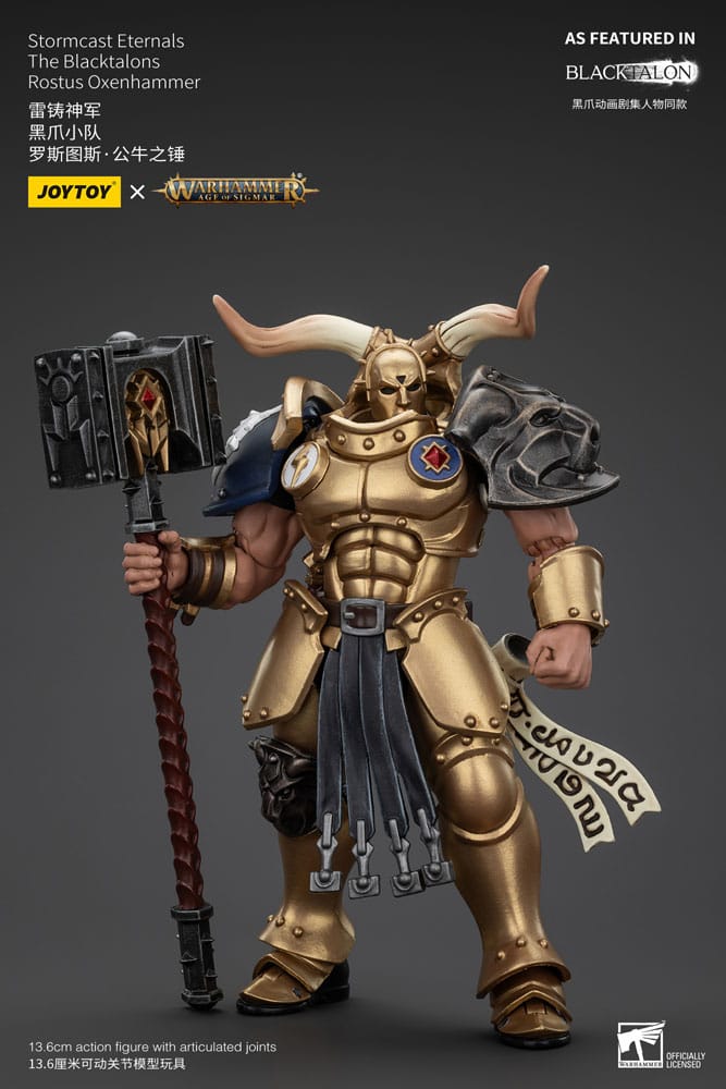 Warhammer Age of Sigmar Actionfigur Stormcast Eternals The Blacktalons Rostus Oxen hammer 20 cm - Versand: 5-7 Tage nach Bestellung