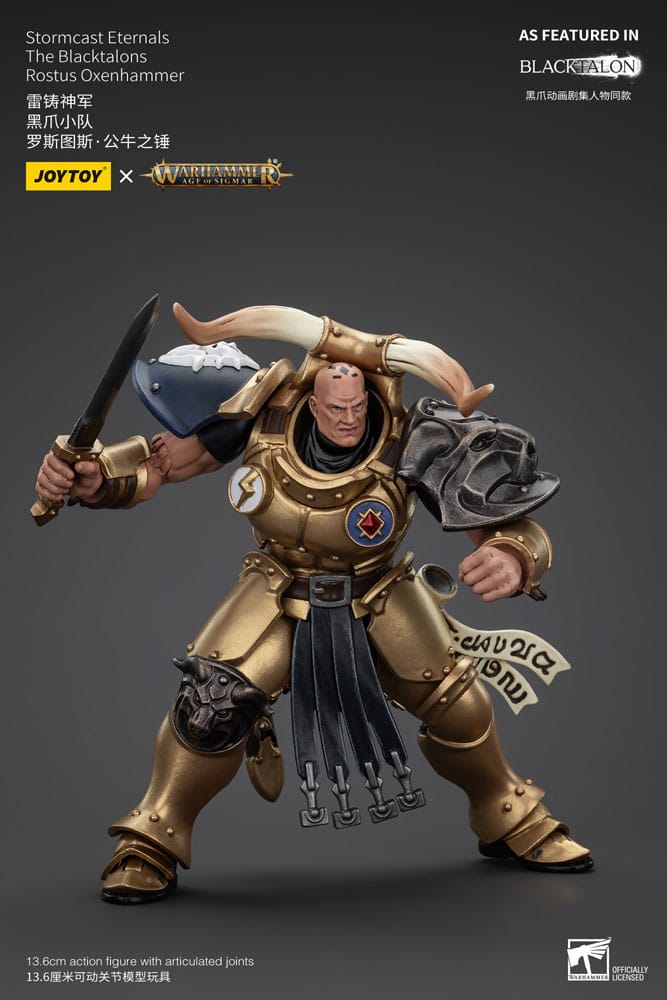 Warhammer Age of Sigmar Actionfigur Stormcast Eternals The Blacktalons Rostus Oxen hammer 20 cm - Versand: 5-7 Tage nach Bestellung