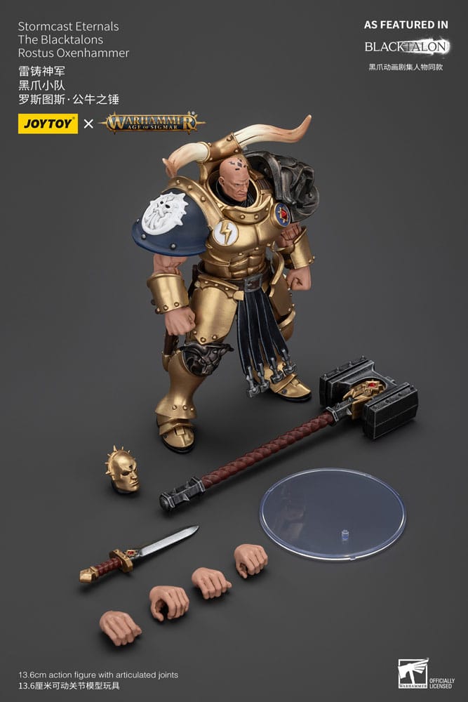 Warhammer Age of Sigmar Actionfigur Stormcast Eternals The Blacktalons Rostus Oxen hammer 20 cm - Versand: 5-7 Tage nach Bestellung