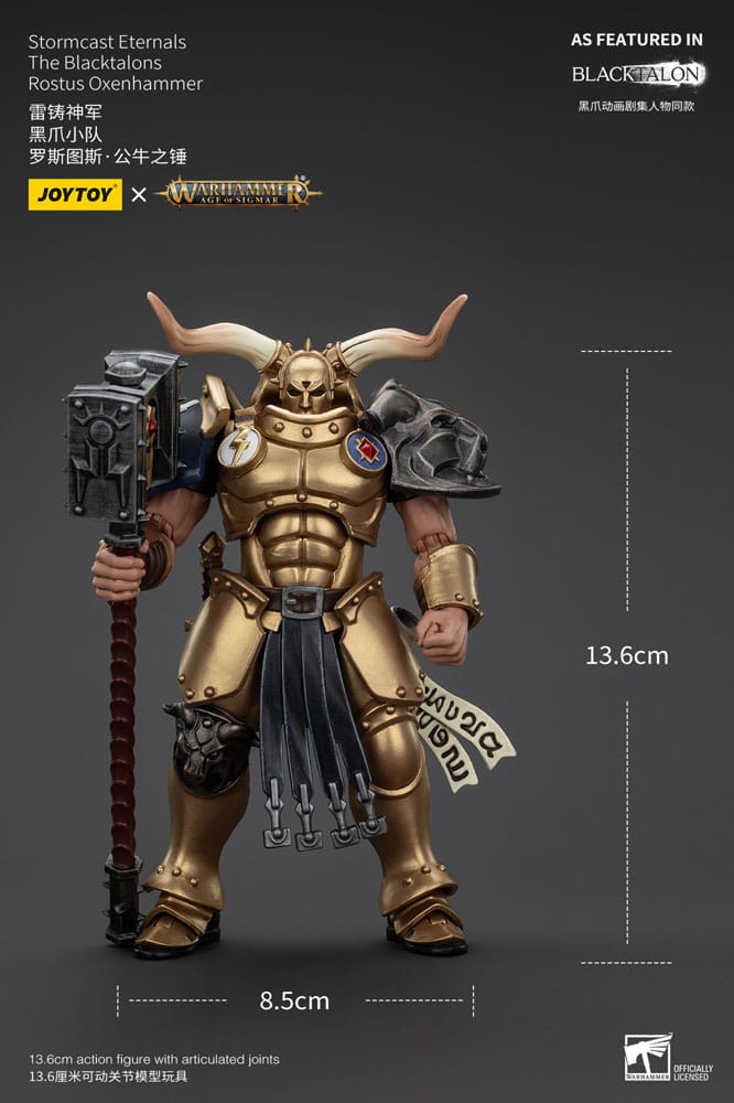 Warhammer Age of Sigmar Actionfigur Stormcast Eternals The Blacktalons Rostus Oxen hammer 20 cm - Versand: 5-7 Tage nach Bestellung