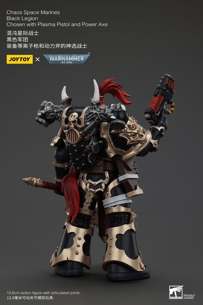 Warhammer 40k Actionfigur Chaos Space Marines Black Legion Chosen with Plasma Pistol and Power Axe 20 cm - Versand: 5-7 Tage nach Bestellung
