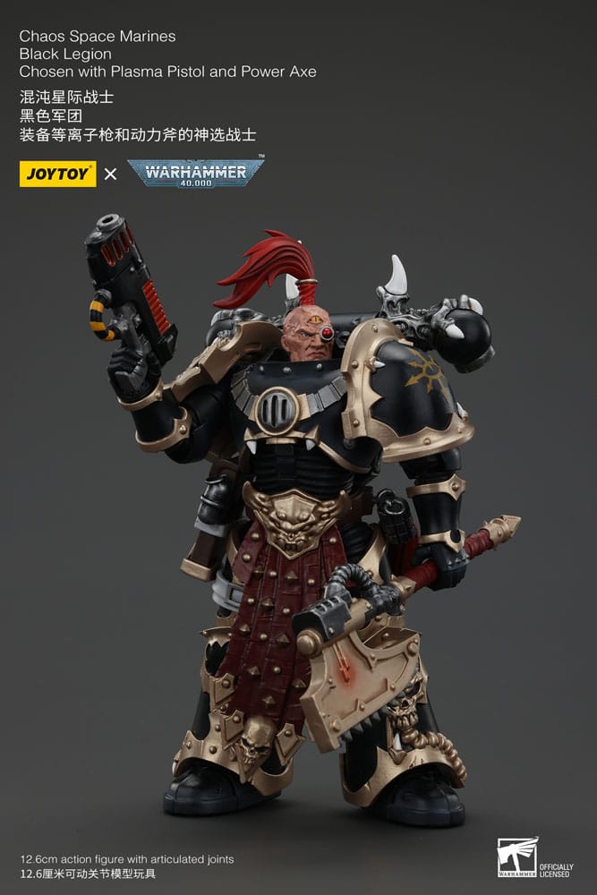 Warhammer 40k Actionfigur Chaos Space Marines Black Legion Chosen with Plasma Pistol and Power Axe 20 cm - Versand: 5-7 Tage nach Bestellung