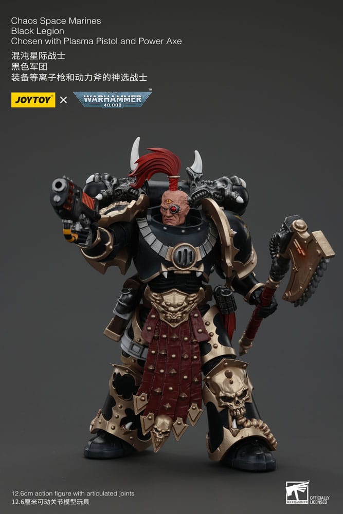 Warhammer 40k Actionfigur Chaos Space Marines Black Legion Chosen with Plasma Pistol and Power Axe 20 cm - Versand: 5-7 Tage nach Bestellung
