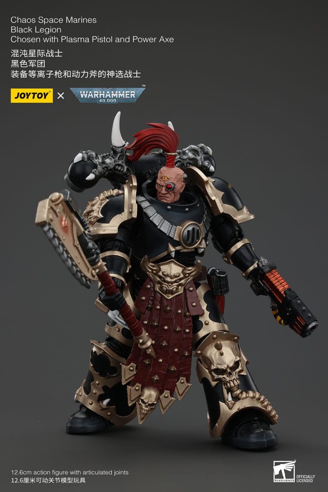 Warhammer 40k Actionfigur Chaos Space Marines Black Legion Chosen with Plasma Pistol and Power Axe 20 cm - Versand: 5-7 Tage nach Bestellung