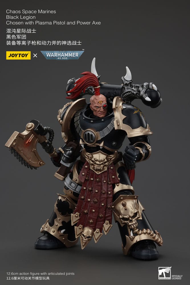 Warhammer 40k Actionfigur Chaos Space Marines Black Legion Chosen with Plasma Pistol and Power Axe 20 cm - Versand: 5-7 Tage nach Bestellung