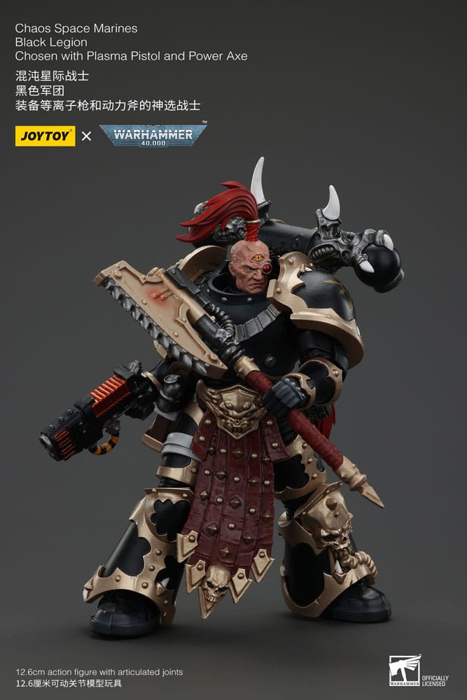 Warhammer 40k Actionfigur Chaos Space Marines Black Legion Chosen with Plasma Pistol and Power Axe 20 cm - Versand: 5-7 Tage nach Bestellung