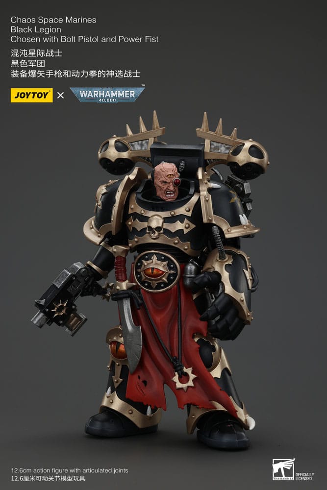Warhammer 40k Actionfigur Chaos Space Marines Black Legion Chosen with Bolt Pistol and Power Fist 20 cm - Versand: 5-7 Tage nach Bestellung