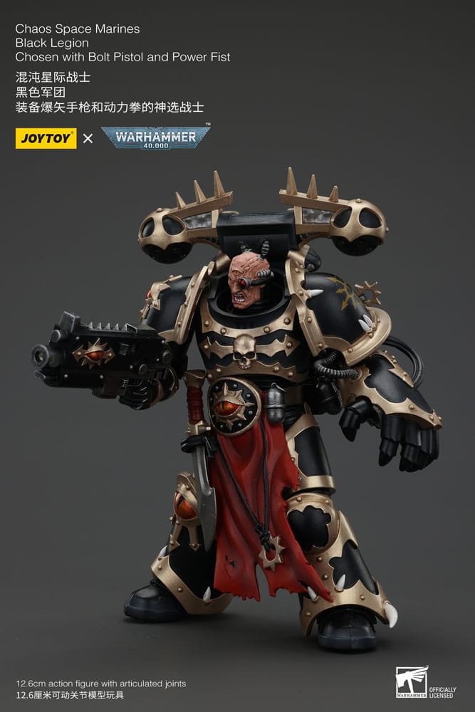 Warhammer 40k Actionfigur Chaos Space Marines Black Legion Chosen with Bolt Pistol and Power Fist 20 cm - Versand: 5-7 Tage nach Bestellung