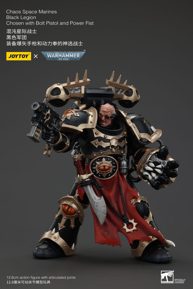 Warhammer 40k Actionfigur Chaos Space Marines Black Legion Chosen with Bolt Pistol and Power Fist 20 cm - Versand: 5-7 Tage nach Bestellung