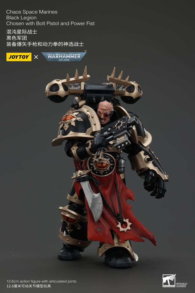 Warhammer 40k Actionfigur Chaos Space Marines Black Legion Chosen with Bolt Pistol and Power Fist 20 cm - Versand: 5-7 Tage nach Bestellung