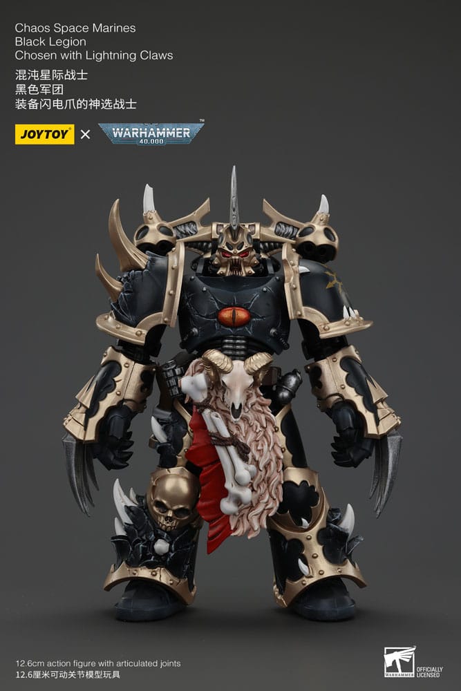 Warhammer 40k Actionfigur Chaos Space Marines Black Legion Chosen with Lightning Claws 20 cm - Versand: 5-7 Tage nach Bestellung
