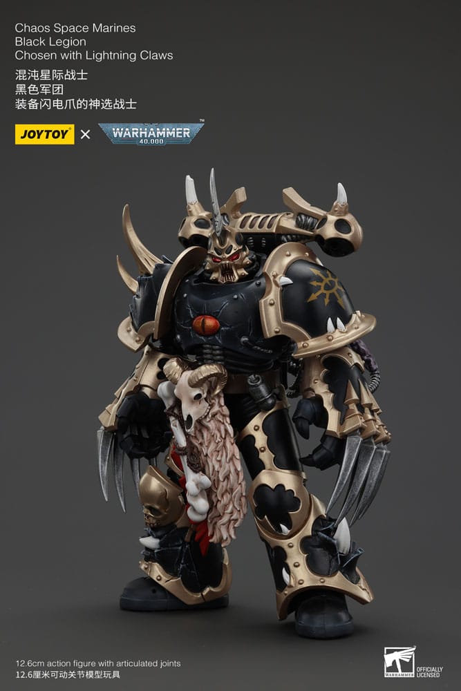 Warhammer 40k Actionfigur Chaos Space Marines Black Legion Chosen with Lightning Claws 20 cm - Versand: 5-7 Tage nach Bestellung