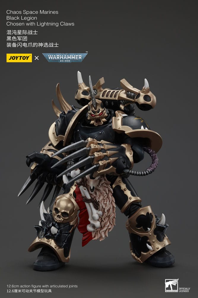 Warhammer 40k Actionfigur Chaos Space Marines Black Legion Chosen with Lightning Claws 20 cm - Versand: 5-7 Tage nach Bestellung