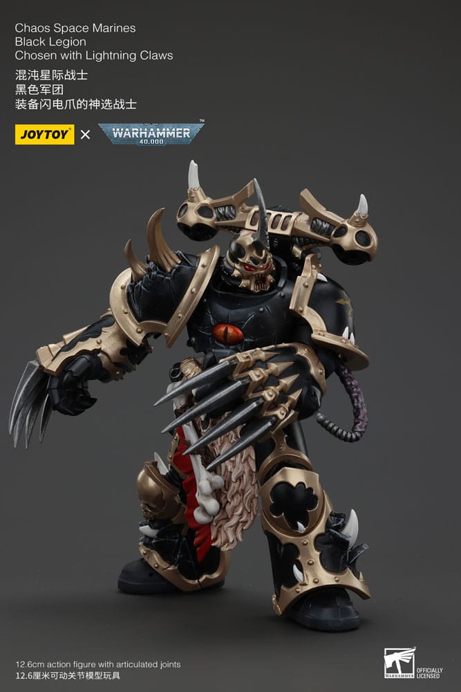 Warhammer 40k Actionfigur Chaos Space Marines Black Legion Chosen with Lightning Claws 20 cm - Versand: 5-7 Tage nach Bestellung
