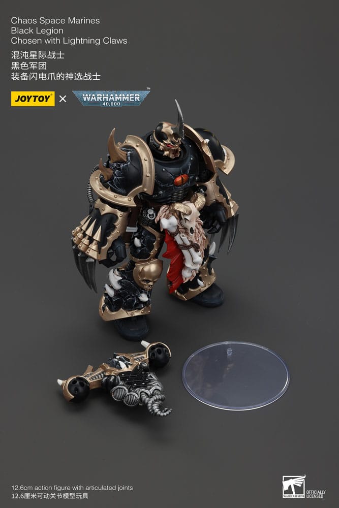 Warhammer 40k Actionfigur Chaos Space Marines Black Legion Chosen with Lightning Claws 20 cm - Versand: 5-7 Tage nach Bestellung