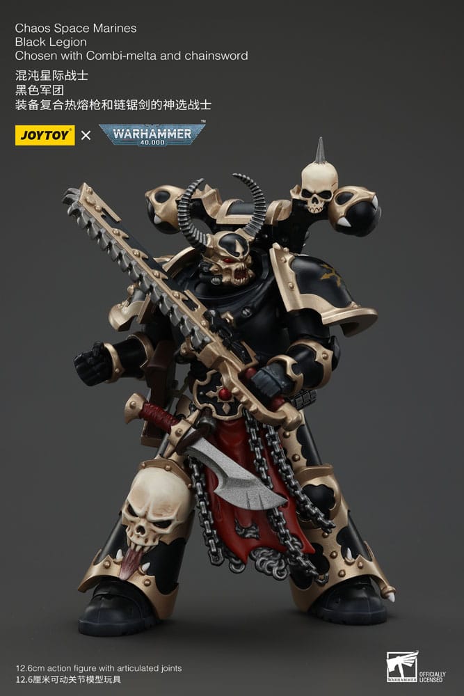 Warhammer 40k Actionfigur Chaos Space Marines Black Legion Chosen with Combi-melta and chainsword 20 cm - Versand: 5-7 Tage nach Bestellung