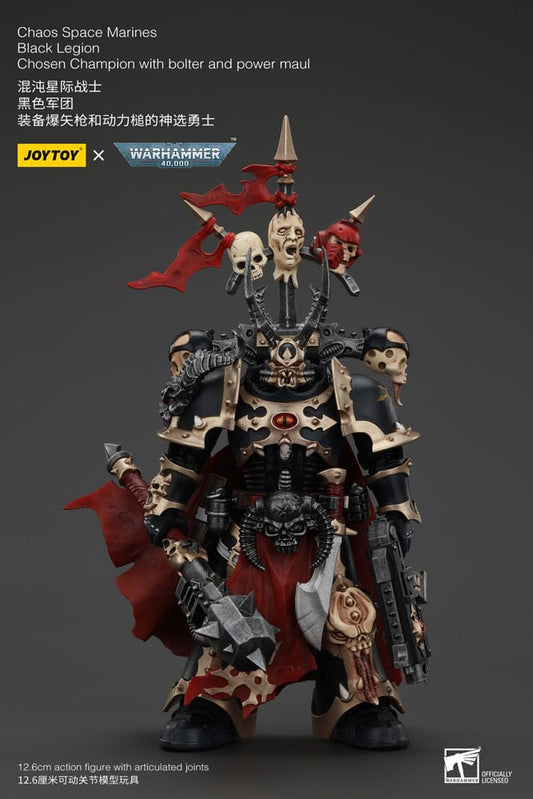 Warhammer 40k Actionfigur Chaos Space Marines Black Legion Chosen Champion with bolter and power maul 20 cm - Versand: 5-7 Tage nach Bestellung