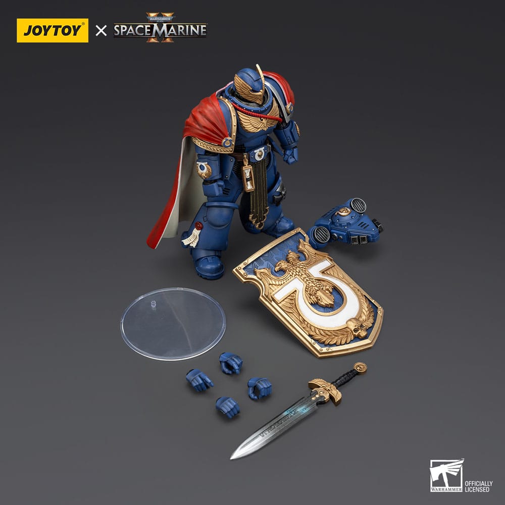 Warhammer 40k Actionfigur Ultramarines Victrix Honour Guardwith Storm Shield And Power Sword 20 cm - Preorder - ETA: 07.11.2025