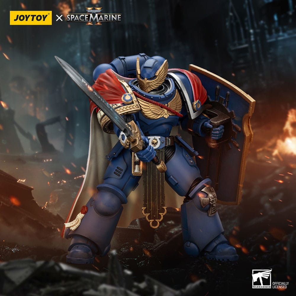 Warhammer 40k Actionfigur Ultramarines Victrix Honour Guardwith Storm Shield And Power Sword 20 cm - Preorder - ETA: 07.11.2025