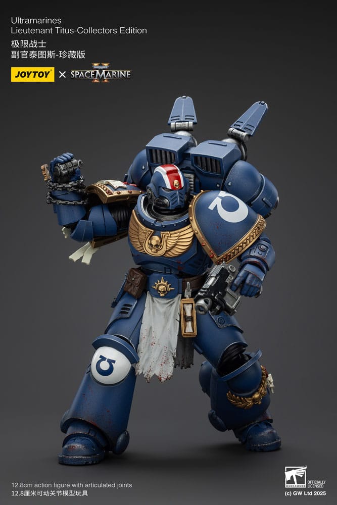 Warhammer 40,000: Space Marine 2 Actionfigur Ultramarines Lieutenant Titus Collectors Edition 13 cm - Preorder - ETA: 07.11.2025