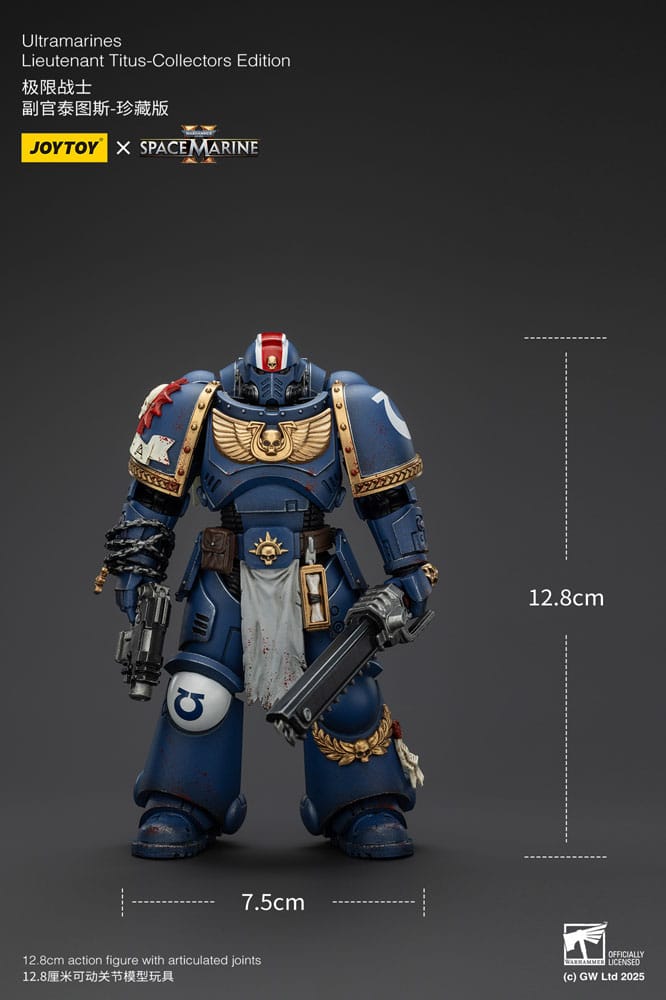 Warhammer 40,000: Space Marine 2 Actionfigur Ultramarines Lieutenant Titus Collectors Edition 13 cm - Preorder - ETA: 07.11.2025