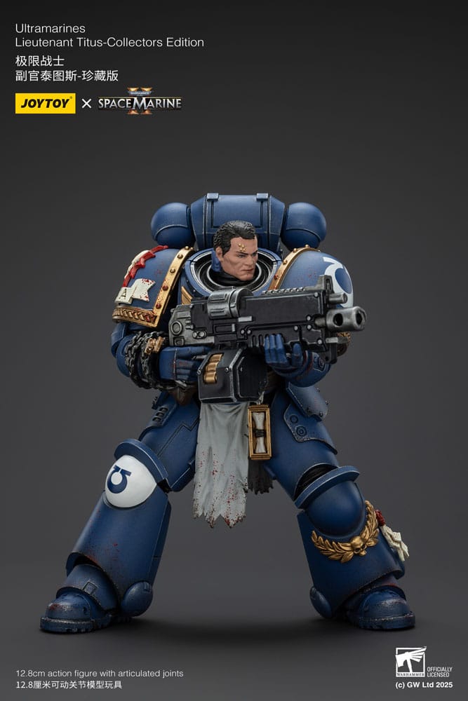 Warhammer 40,000: Space Marine 2 Actionfigur Ultramarines Lieutenant Titus Collectors Edition 13 cm - Preorder - ETA: 07.11.2025